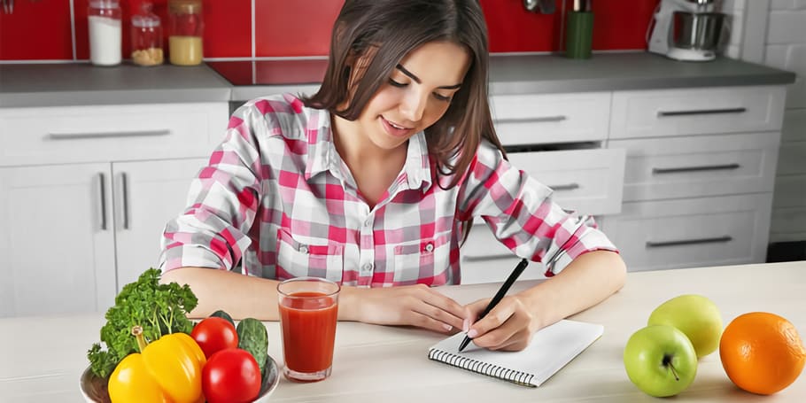 För dagbok, det är viktigt att du skriver ned vad du gör och vad du äter